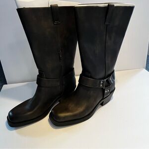 Time and Tru dark brown with black undertones Heeled Boots-wide calf-10